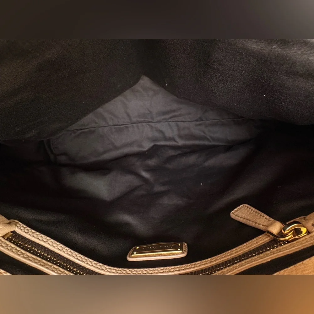 MIU MIU Brown Pebbled Leather Double Zip Tote - Picture 14 of 15